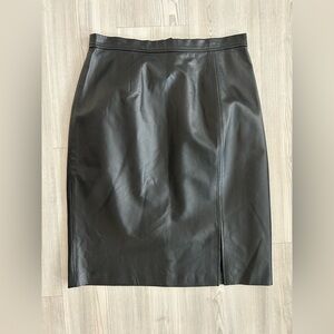 Tower Hill collection Women Size 12 Tall SKIRT 100%Leather vintage lined